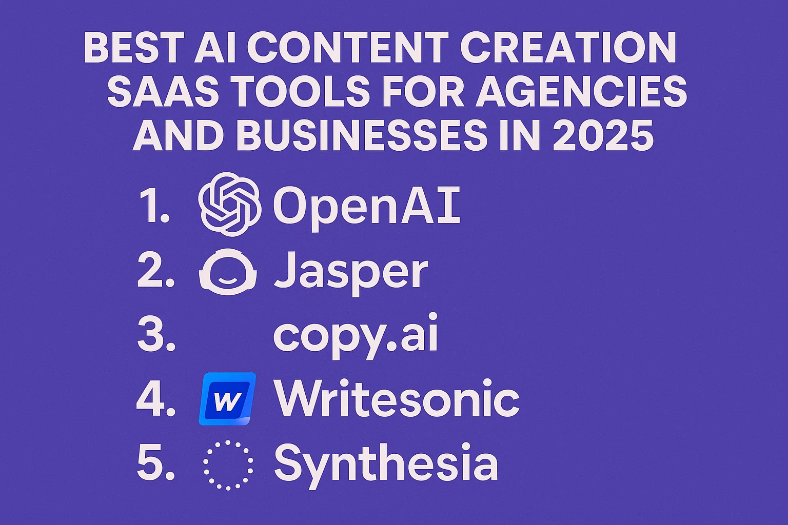 Best AI Content Creation SaaS Tools for Agencies and Businesses in 2025 (Ultimate 3000+ Word Guide) thumbnail